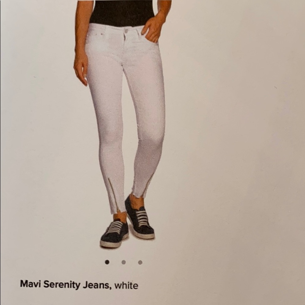 Mavi Serenity Distressed White Skinny Jeans 32/14